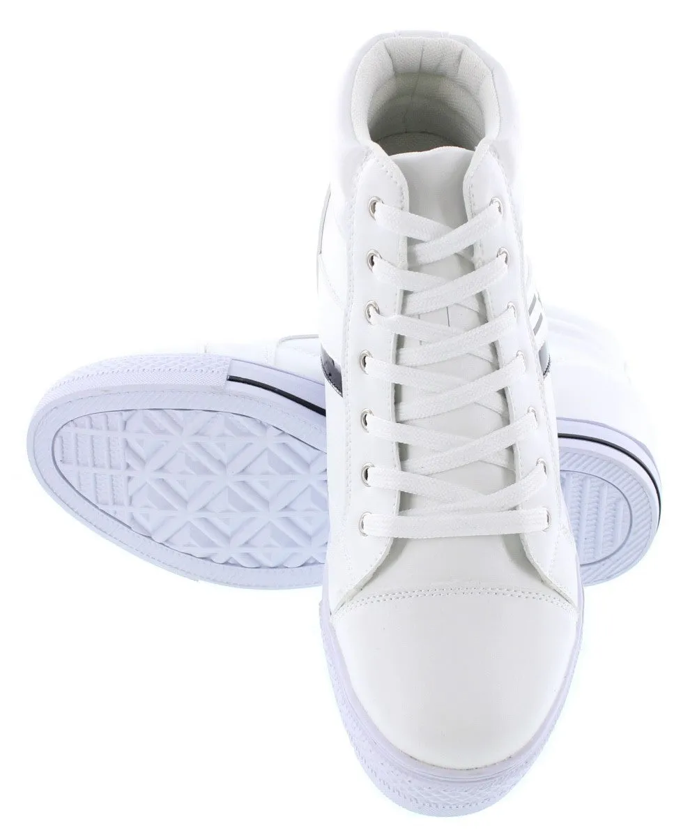 CALDEN Mens High-Top Elevator Sneakers - 3 Height Increase - Model K107222