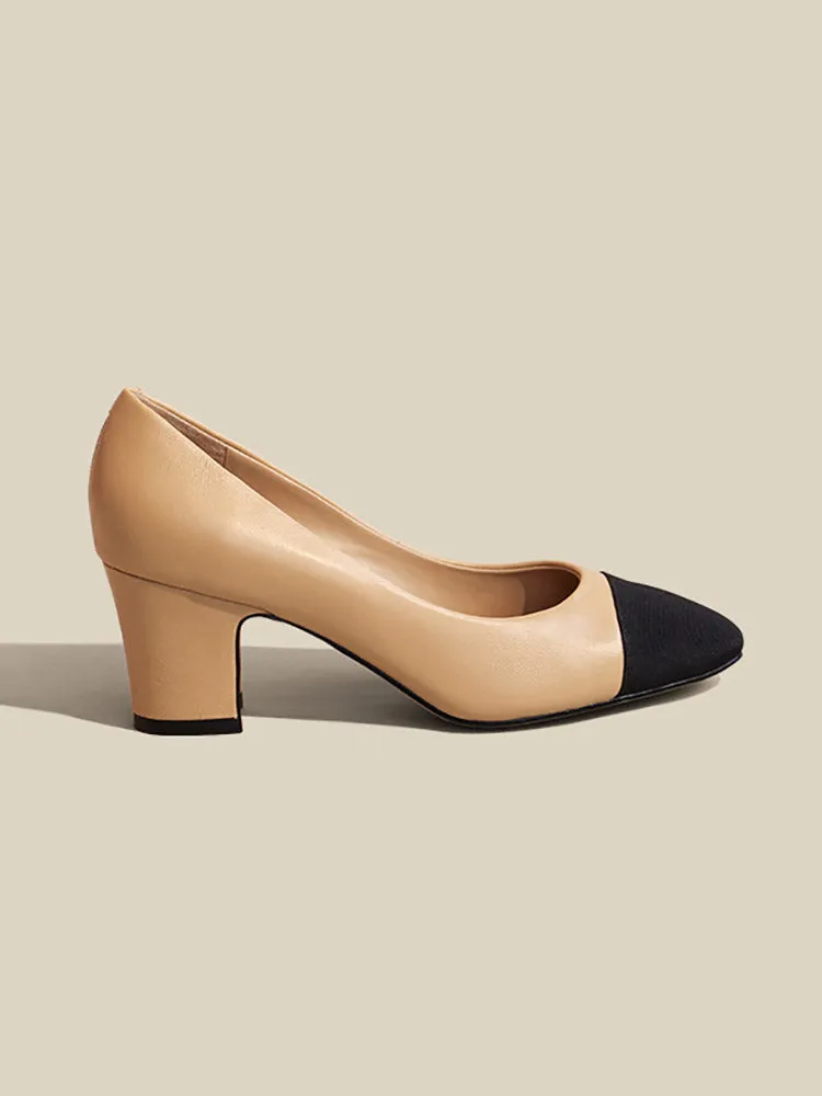 Toleet Chunky Heel Pointy Toe Slingback Sandals