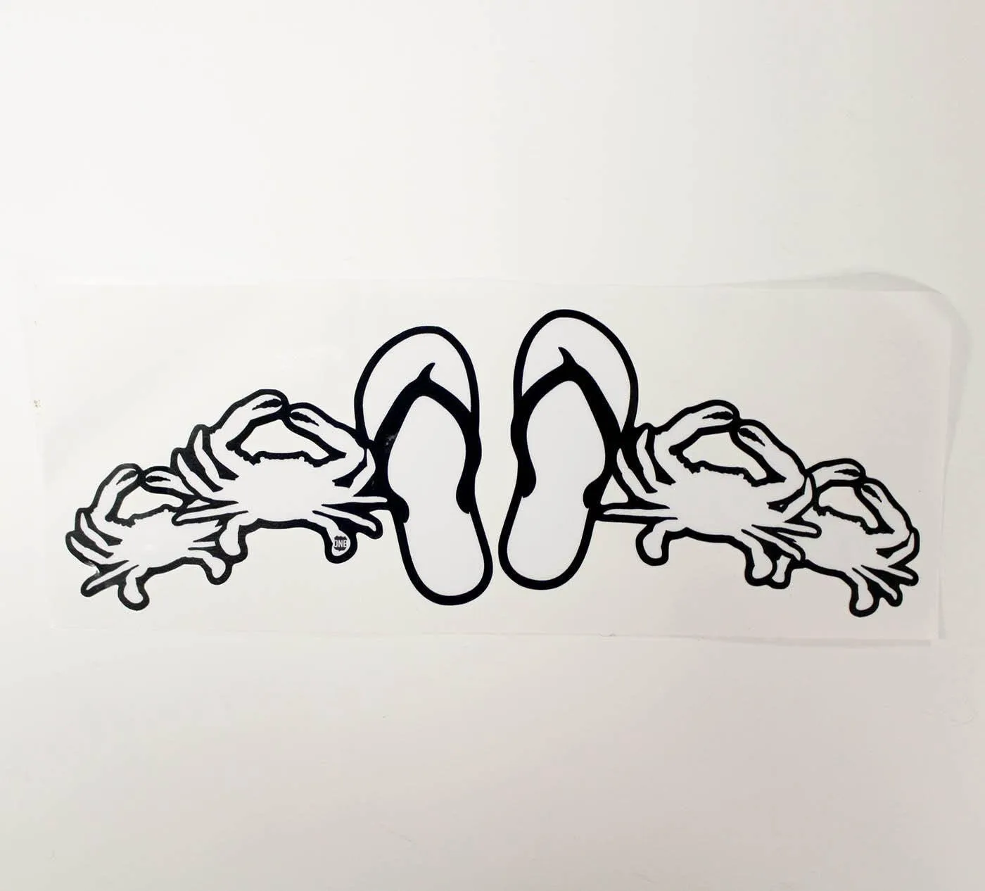 White Flip Flops & Crabs / Sticker